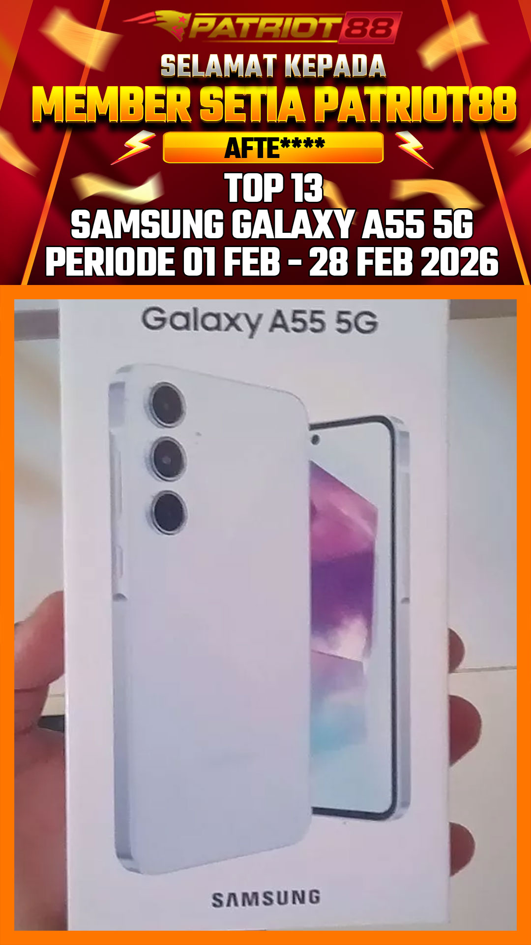 Bukti SAMSUNG GALAXY A55 5G