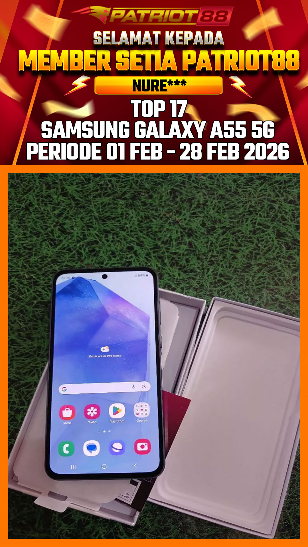 Bukti SAMSUNG GALAXY A55 5G
