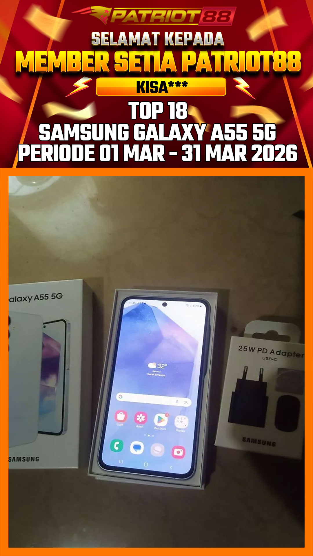 Bukti SAMSUNG GALAXY A55 5G